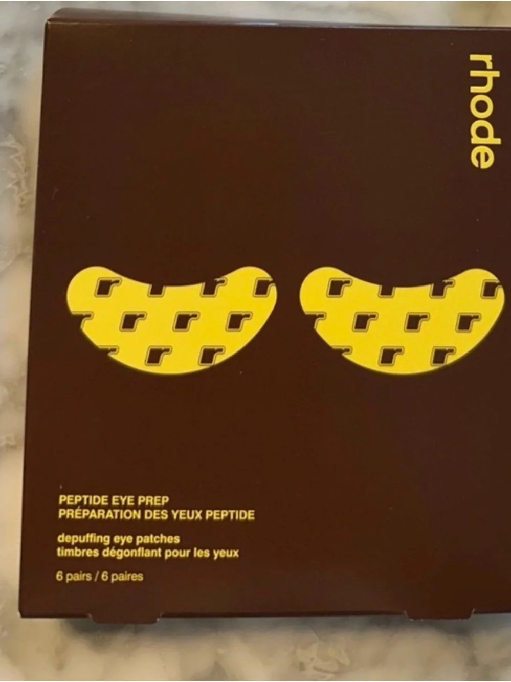Rhode caramelized banana peptide Eye Prep Depuffing Eye Patches 6 pairs box